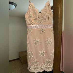 Venus dusty pink mini dress